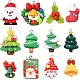 48шт 12 стиля рождественская тема непрозрачные подвески из смолы RESI-SC0005-66-1