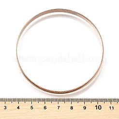 Простые браслеты из нержавеющей стали 304 для женщин&nbsp;BJEW-V004-02B-RG