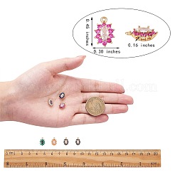 10 шт. экологически чистые латунные подвески из кубического циркония с микропаве&nbsp;ZIRC-SZ0003-70