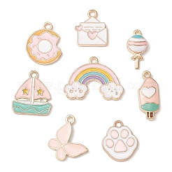40шт 8 стиля подвески из сплава с эмалью&nbsp;ENAM-CJ0004-76