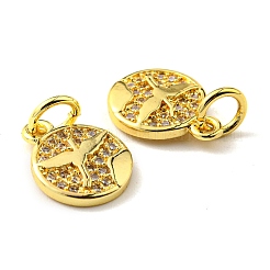 Стойки обшивки латунь микро проложить кубическую прелесть диоксида циркония KK-D036-04G