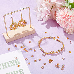 Прозрачные стеклянные бусы с 2 отверстием SEED-WH0004-01