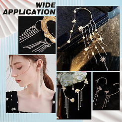 18 шт. 3 цвета железная фурнитура для ушей EJEW-UN0002-31