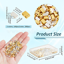 280 шт. 2-х цветные гальванизированные стеклянные бусины SEED-NB0002-03