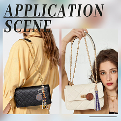 3 шт. 3 цвета ко дню матери искусственная кожа кисточка большая подвеска украшения с деревянным мамин шарм HJEW-WR0001-03