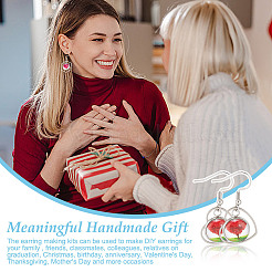 Наборы для самостоятельного изготовления подвесных сережек из нержавеющей стали в форме купола DIY-AN0001-09P