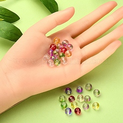 8 цветная прозрачная окрашенная распылением стеклянная бусина&nbsp;GLAA-YW0001-45