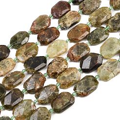 Естественный зеленый гранат бисер нитей&nbsp;G-B125-P24-01