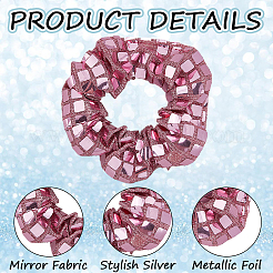 6 шт. 6-х цветные эластичные аксессуары для волос из полиэстера&nbsp;AJEW-CN0003-81