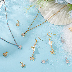 18шт 6 стиля латунные микропаве кубические циркониевые подвески&nbsp;ZIRC-PH0001-34