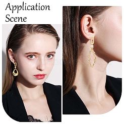 14 шт. латунные серьги-гвоздики DIY-CN0002-43