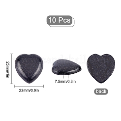 10 шт. синтетический голубой авантюрин кабошон G-SC0001-51A