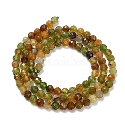 Бусы из натурального зеленого турмалина G-Z106-A06-4mm