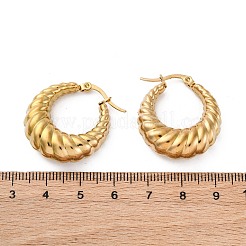 Серьги-кольца из нержавеющей стали 304 с ионным покрытием (IP)&nbsp;X-EJEW-O096-40G