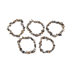 Браслеты из натурального лунного камня с бусинами для женщин и мужчин BJEW-L038-01D