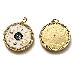 Латунные микропаве прозрачные подвески с фианитом&nbsp;ZIRC-B0003-09G