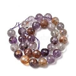 Натуральные фиолетовые фантомные кварцы&nbsp;G-Z127-B01-12mm