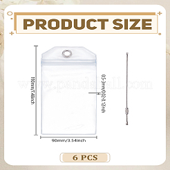 6 пакет пластиковая багажная бирка&nbsp;AJEW-LP0010-90