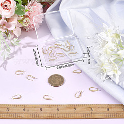 22 шт. латунные крючки для сережек из прозрачного кубического циркония&nbsp;KK-CN0002-34