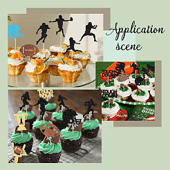 5 набор бумажных украшений для торта AJEW-SC0002-73