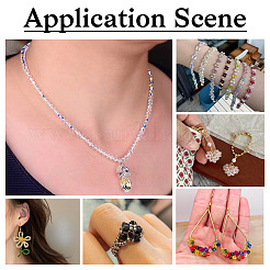 2 пакетик по 200 шт. прозрачных стеклянных бусин&nbsp;GLAA-TA0003-44G