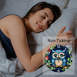 Настенные часы с принтом из мдф HJEW-WH0058-032