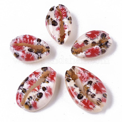 Набивные бусины из натуральных раковин каури SSHEL-R047-01-C06