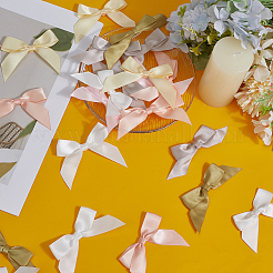 60 шт. 6-цветные самоклеящиеся полиэстеровые банты для упаковки подарочных коробок&nbsp;DIY-ME0002-55