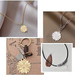 12 шт. 2-цветные подвески из нержавеющей стали 304 с вакуумным покрытием PVD&nbsp;STAS-UN0024-60