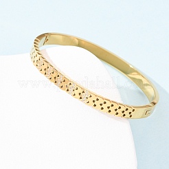 Женские браслеты-шарниры из нержавеющей стали 304 с микропаве из кубических цирконий&nbsp;BJEW-Z146-02G