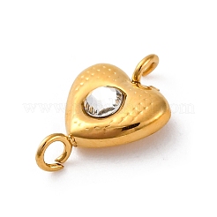 Подвески-сердечки из нержавеющей стали 304 со стразами&nbsp;STAS-M110-15G