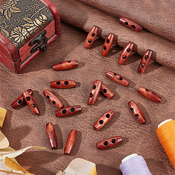 50 шт. деревянные пуговицы с 2 отверстиями BUTT-UN0001-28B-01