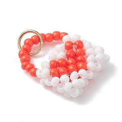 Подвески для сумочек из стеклянного бисера&nbsp;PALLOY-MZ01217-01