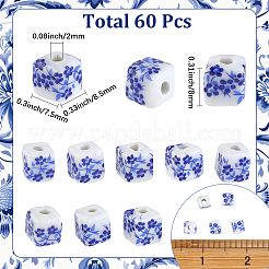 Фарфоровые бусины ручной работы&nbsp;PORC-SC0001-32A