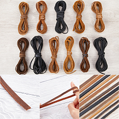 Плоский шнур для украшений из воловьей кожи&nbsp;LC-GF0001-10A-03