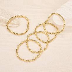 5шт круглые латунные браслеты из бисера для женщин BJEW-SW00151