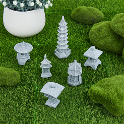 6 шт. 6 стили башенных каменных фигурок DJEW-FH0001-25