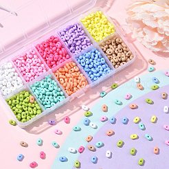 60 г 10 цвета непрозрачные акриловые бусины MACR-CJ0002-20
