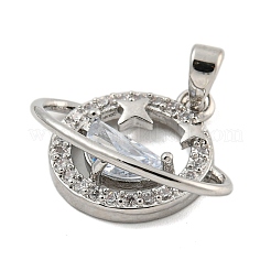 Кулон из латуни с прозрачным кубическим цирконием KK-Q812-05P