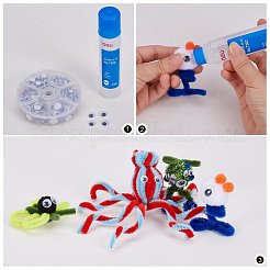 Черный вибрирующий глаз нужен клей на круглых движущихся шатких гуглых глазах 4-9 мм KY-PH0001-01