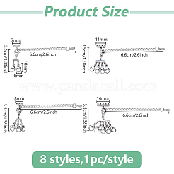 8 шт. 2-х цветные карабины из нержавеющей стали 304&nbsp;FIND-DC00001