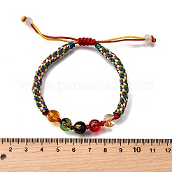 Стеклянные круглые бусины плетеные браслеты из бисера BJEW-M110-01