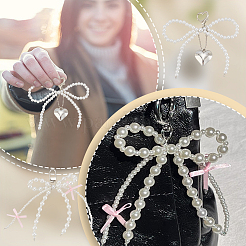 3шт 3 стиля пластиковый жемчужный и акриловый брелок KEYC-HY0001-29