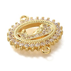 Стойка покрытие латунь прозрачный кубический цирконий религия дева мария овальный соединитель подвески&nbsp;KK-M298-03G