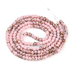 Выпечка окрашенные стеклянные бусины пряди&nbsp;DGLA-N010-4mm-01