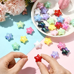 10 шт. пластиковые бусины с УФ-покрытием&nbsp;SACR-YW0001-86A