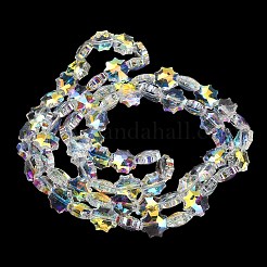 Гальванизируйте прозрачные стеклянные бусины&nbsp;EGLA-H112-04AB-01