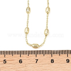 Латунные цепочки с овальными шариками для мужчин и женщин&nbsp;NJEW-L012-03G