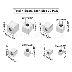 120 шт. 4 бусины из нержавеющей стали 304 STAS-UN0021-05P