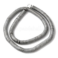 Синтетические немагнитные синтетические гематитовые бусины с гальваническим покрытием G-I364-N01-P01